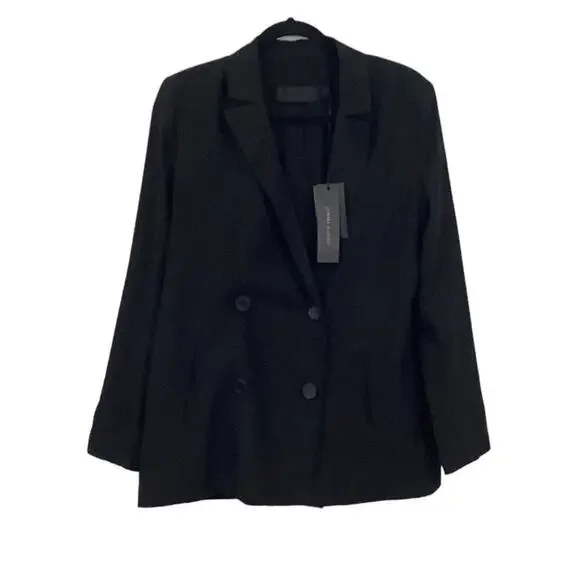 Jenni Kayne Jones Blazer In Black Size 4 Double Breasted Jacket - Picture 6 of 14